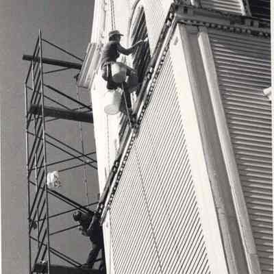 Workmen Painting the United Methodist Church