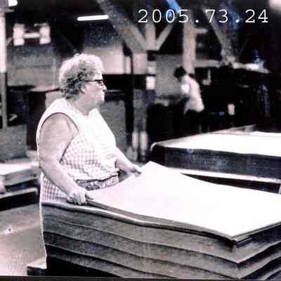 A photo of unidentified mill workers