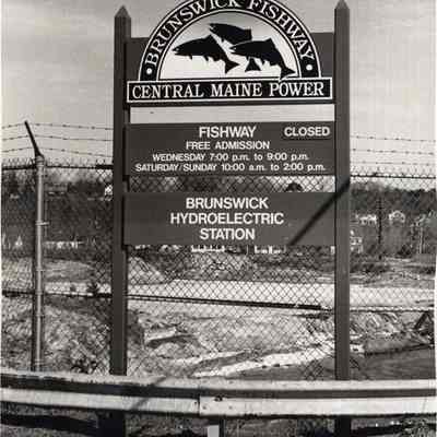 Sign at the Fishway off Maine Street