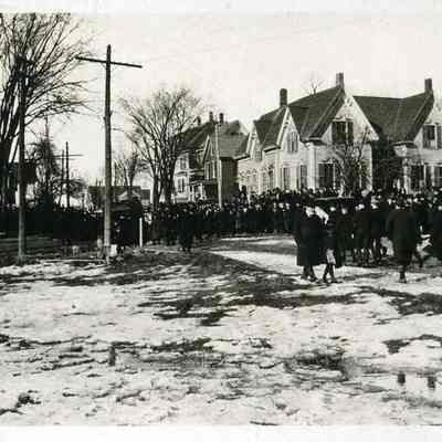 Crowd on Cushing Street