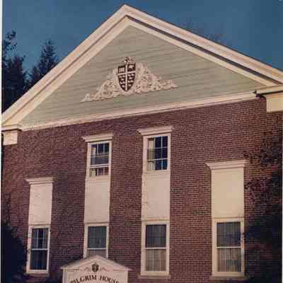 A photo view of the Pilgrim House, First Parish Church.