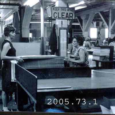A photo of 2 unidentified women mill workers