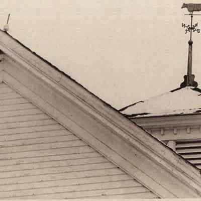A photo view of a weather vane. 1/5/1981.
