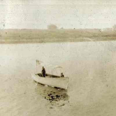 A Man and a Boy in a Boat