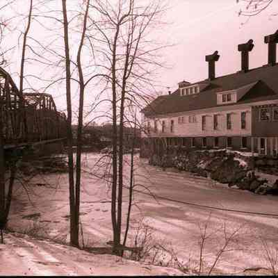 A photo view of the Bowdoin Mill in Topsham. 12/25/1977