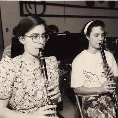A photo view of Cherie LaClair and Kerri McGrail. 3/5/1992.