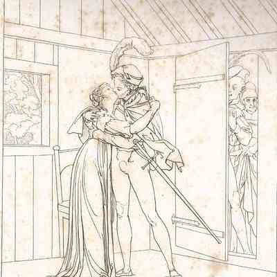 Man and Woman Kissing