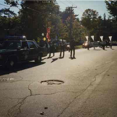 A photo of the front of the 250th parade.10/7/1989.
