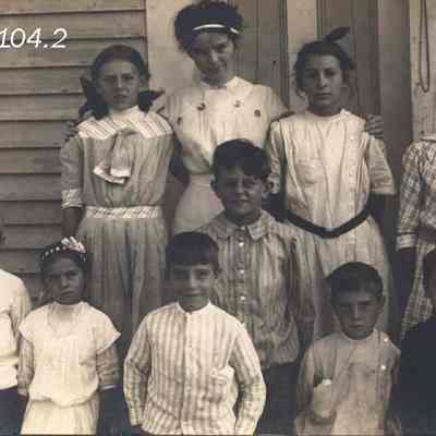 Florence Nealy and students, 1912