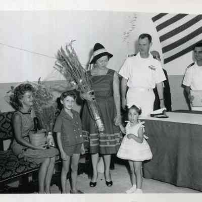 Navy Officers, Women and Children