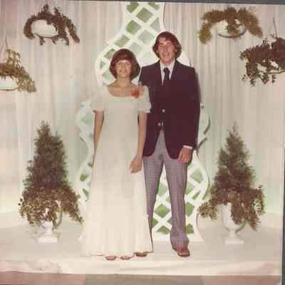Beth Rancourt escorted by David Heintz at the 1979 Teen Queen Ball