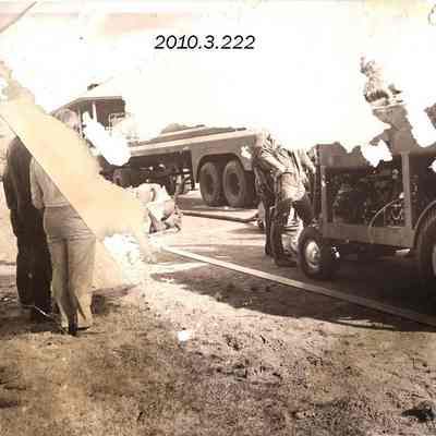 Placing Tape to Mark the Track