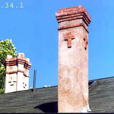 The back chimney at the J.L. Chamberlain House.