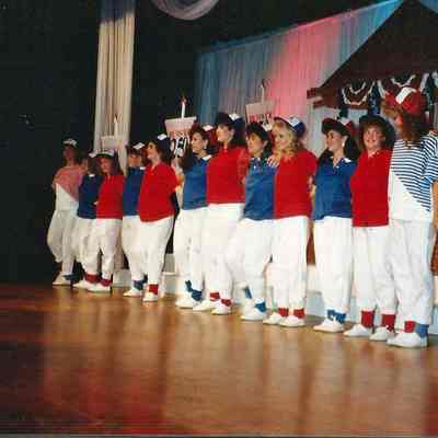 the beginning of the kick line.