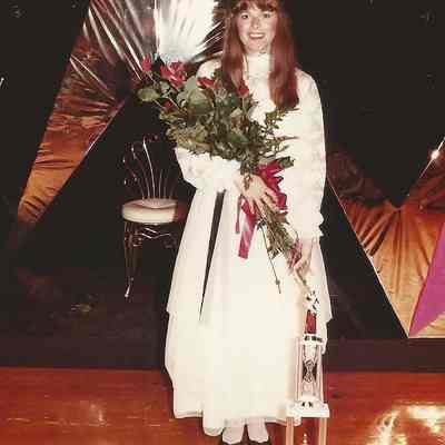 A color photograph of Brunswick Teen Queen 1984-85 Kelley Donovan.