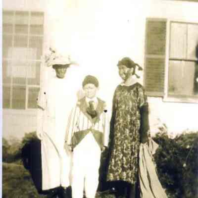 Three People Dressed for a Minstrel Show