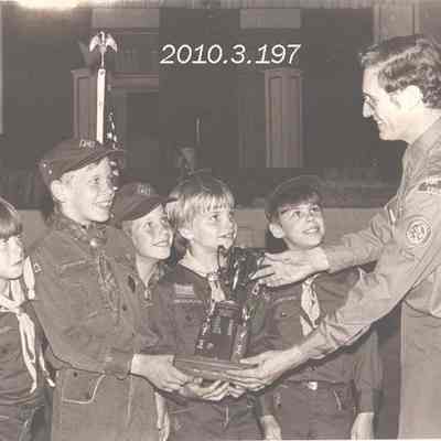 Cub Scout Pack 648 Receiving a Trophy