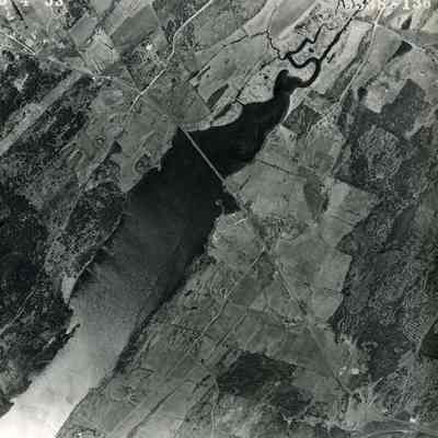 An aerial photo of the New Meadows River. 5/4/1953