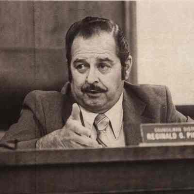 A photo view of Reginald G. Pinkham. 10/29/1981