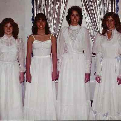 A color photograph of Anita Lashbrook, Venessa Pierce, Anne Wright and Collette Evrard.