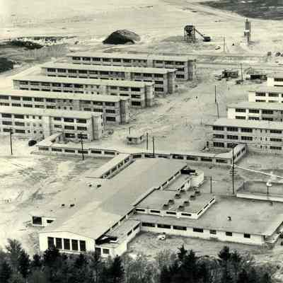Aerial View of Brunswick Naval Air Station Barracks