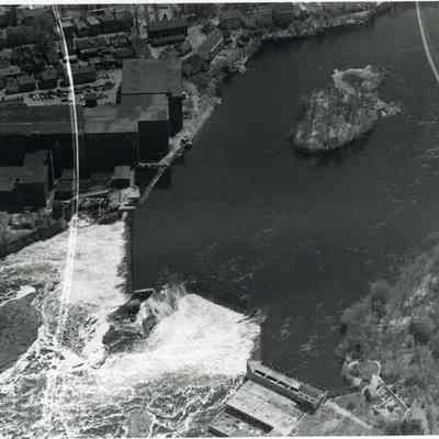 An aerial view of the Verney Mill. 6/1954.