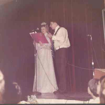 Sharon Hinckley and Bob Duchame singing "Ah Sweet Mystery of Love