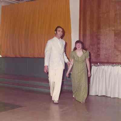 Contestant #8 Patricia Collins and her escort Gene Gagne