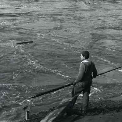 Retrieving pulpwood, 1936 Flood