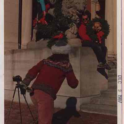 A photo view of students having their pictures taken. 12/9/1987