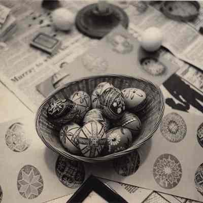 A photo view of Easter eggs. 4/13/1981.