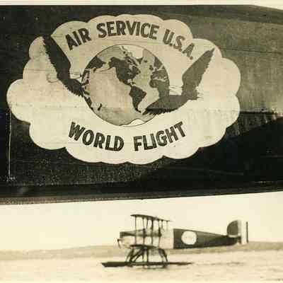 Sea plane close-up - "Air Service U.S.A. - World Flight"