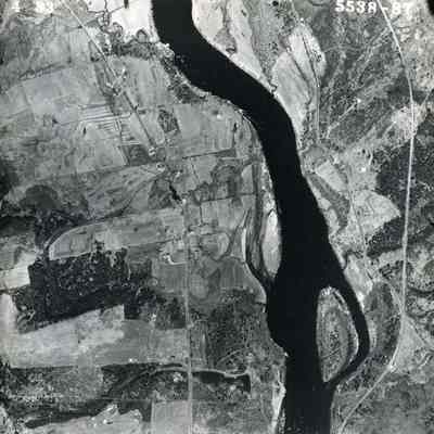 A B/W aerial photograph of Brunswick. 5/4/1953.
