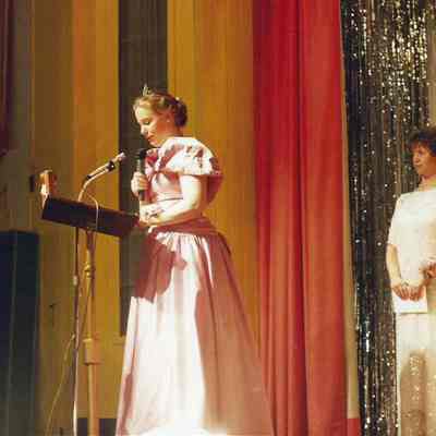 Teen Queen Darby Labbe giving her farewell address