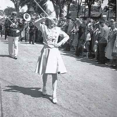 Drum Majorette in Brunswick's 200th Anniversary Parade