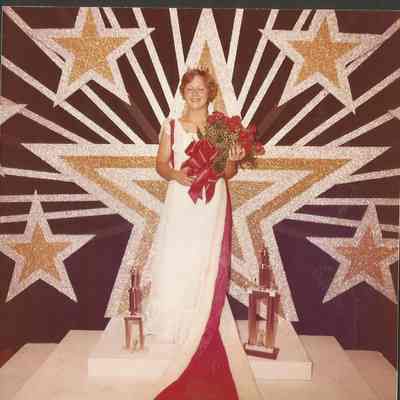 Teen Queen Shannon Crane with her two trophies.