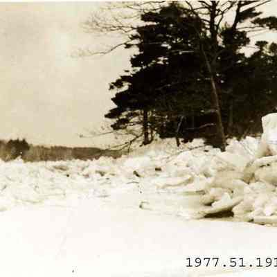 Ice jammed river 1936 flood.