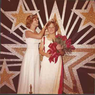 Shannon Crane being crowned by Becky Beck.