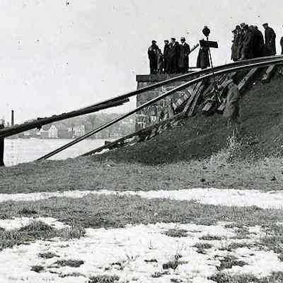 Railroad Bridge Destroyed by the 1936 Flood