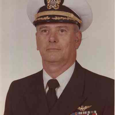 A photo view of Cdr. William J. Locke. 4/2/1980.