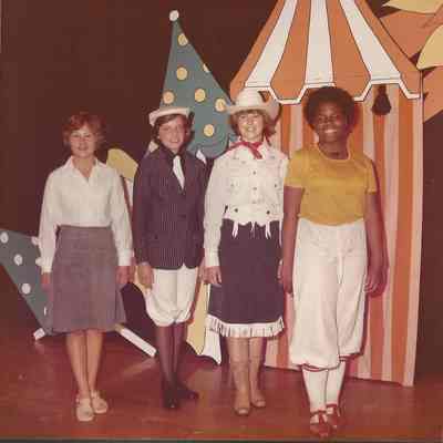The first 4 contestants in there talent costumes.