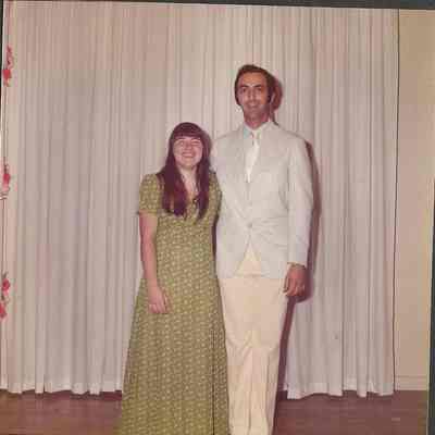 Contestant #8 Patricia Collins and her escort Gene Gagne at the Teen Queen Ball.