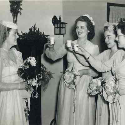 Priscilla Eames receiving toasts