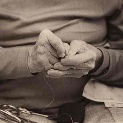 A photo view of Ida Oliver's hands. 1/26/1981.