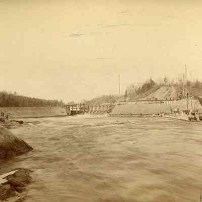 Pejepscot Paper Mill Dam Under Construction