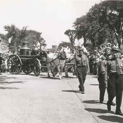 Fire Department Marchers in Brunswick's 200th Anniversary Parade