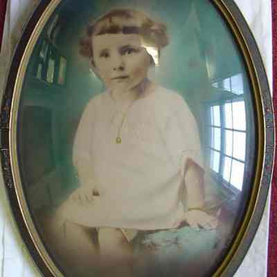 Colorized photo of Velma Gaudreau.