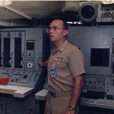 A photo view of Commander John G. Morgan. 5/30/1991.