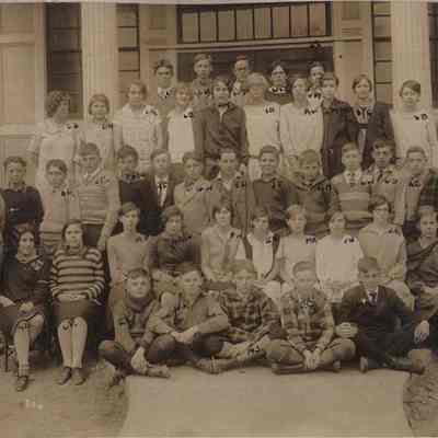 A photo of students at the Topsham Grammar School. 1929.