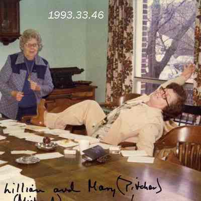 A photo of Lillian Michaud & Mary Pitcher. 11/1976